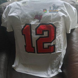 Tom Brady Tampa Bay Buccaneers Nike Super Bowl LV Champions Name & Number T-Shir